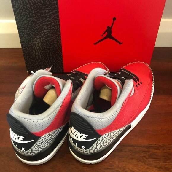 NIKE AIR JORDAN 3 RETRO SE RED CEMENT  MENS  BNIB DEADSTOCK - Picture 1 of 7